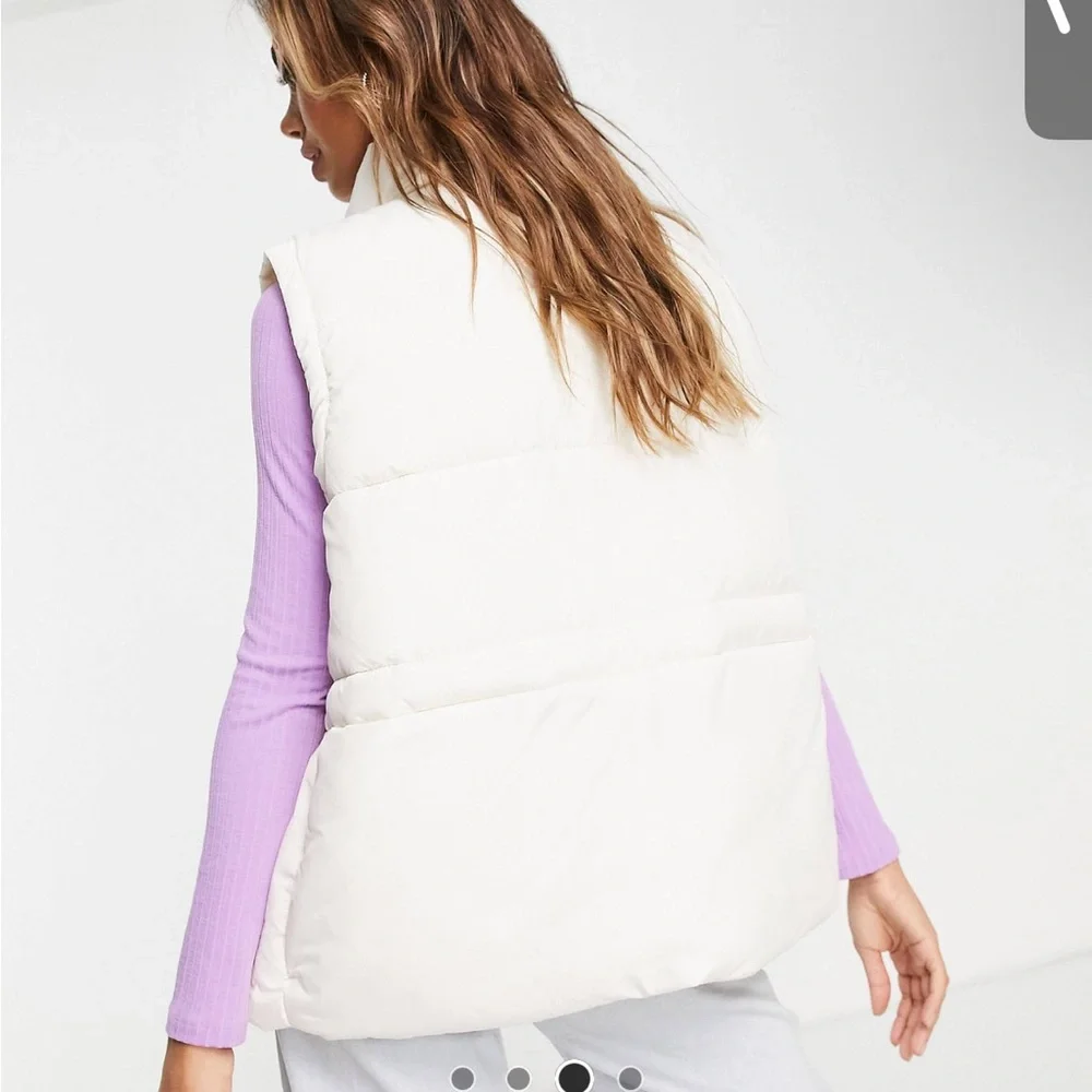 ASOS miss selfridge sleeveless waisted long line puffer vest NWT - Picture 3 of 6